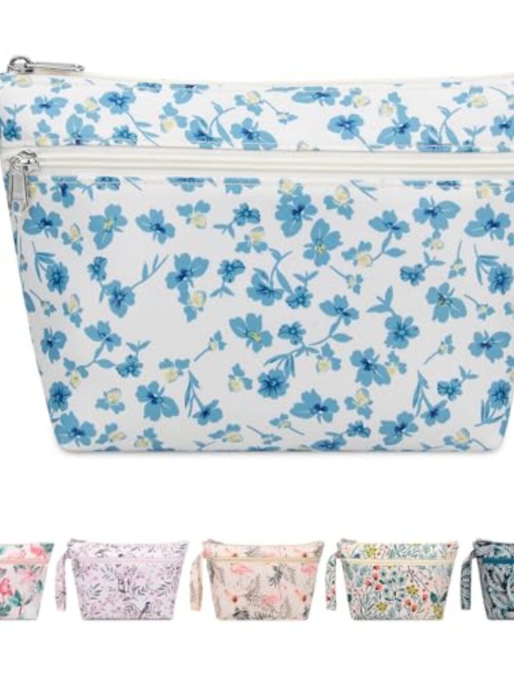 Floral Makeup Bag Zipper Toiletry Travel Cosmetic Pouch
